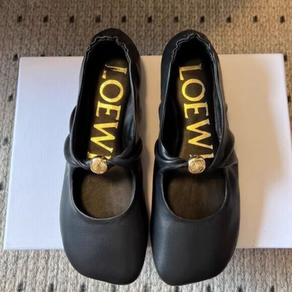 Loewe logo tab patent ballerina flats - Picture 1 of 8